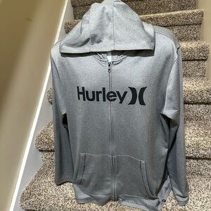 Sharp men’s *Hurley Nike dri-fit* full-zip lightweight hoodie sweatshirt - XXL